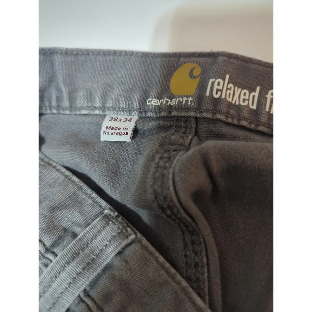 Carhartt Relaxed Fit Carpenter Pants Mens 38x34 Gray Streetwear Skater Workwear